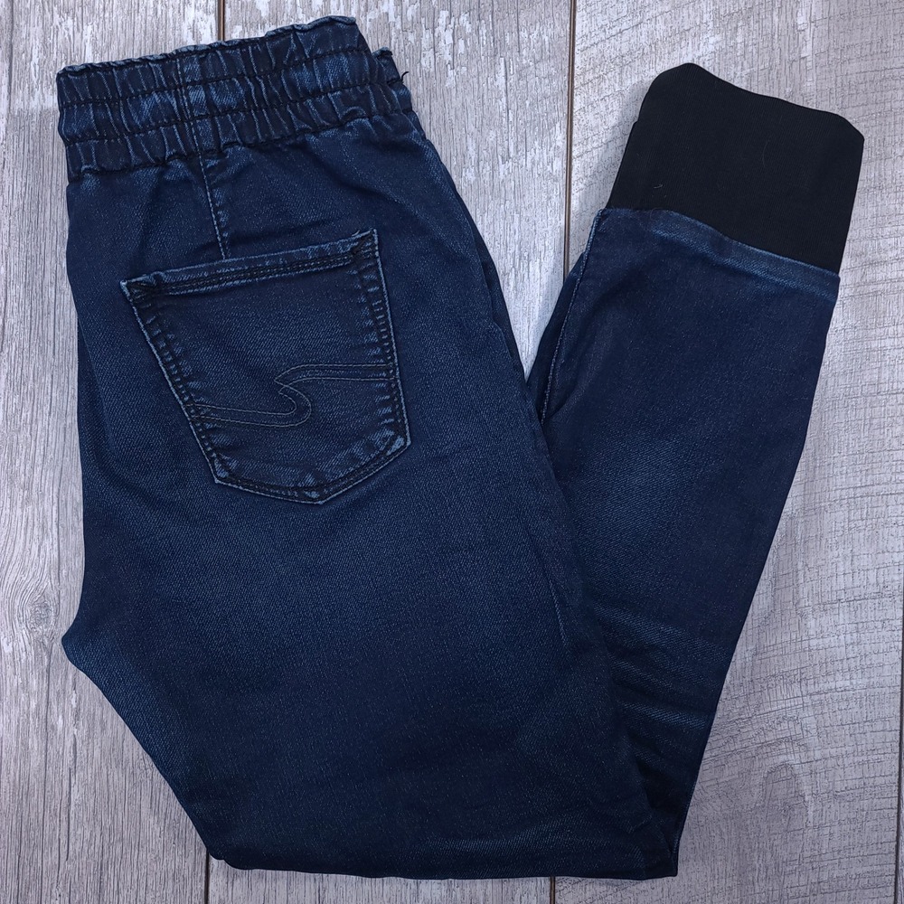 Silver Jeans Sweat Pant Womens Size 26x27 Dark Blue Denim Jogger